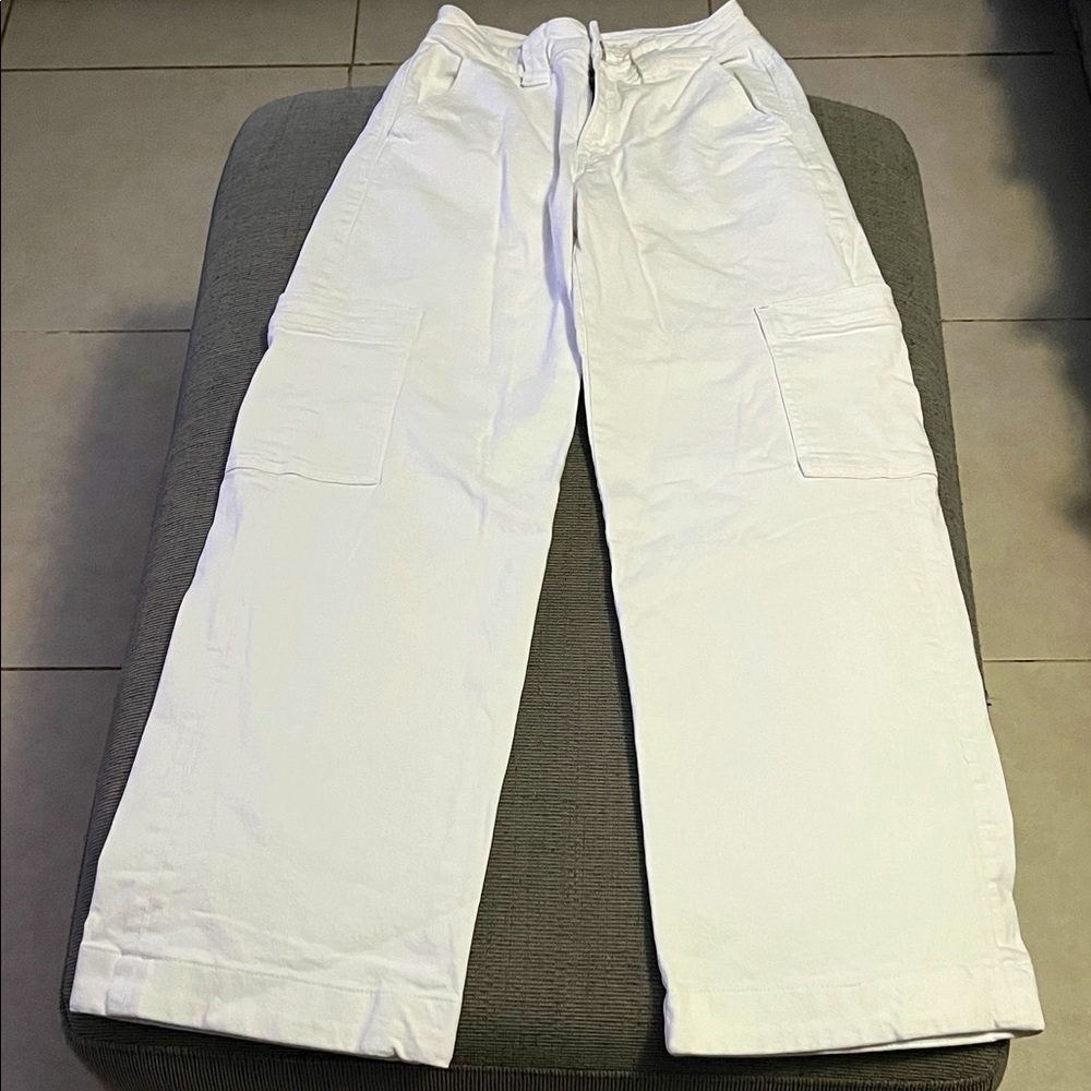 American Eagle Outfitters White Cargo Pants